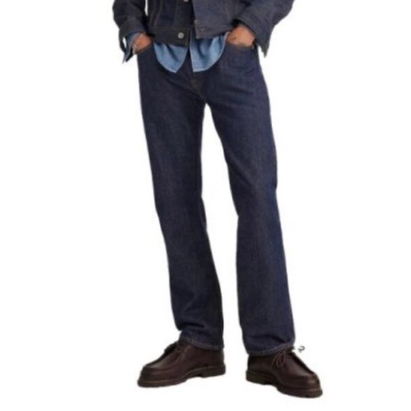 Levis 501 Straight Leg Button Fly Jeans - Picture 1 of 9